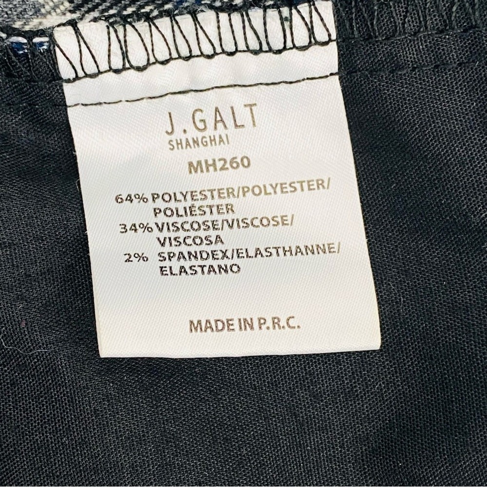 Brandy Melville Blue Black Plaid Pants High Waisted Wide Leg John Galt Academia‎ - Picture 9 of 10